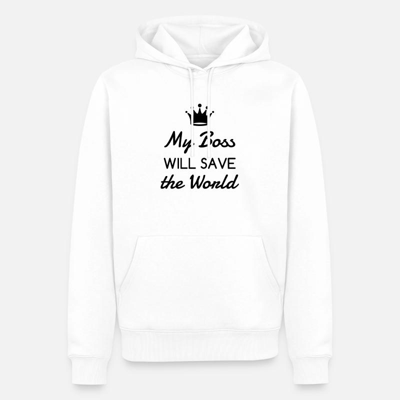 Manager / Patron / Travail / Métier / Chef - Sweat à capuche Premium bio Homme - blanc