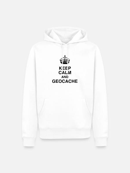 Geocaching / Geocacher / Compass / GPS - Men’s Premium Organic Hoodie - white
