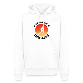 Running Jogging Marathon - Sweat à capuche Premium bio Homme - blanc - Devant - Nico (187cm)