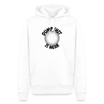 Dumms ist nahe - Männer Premium Bio Hoodie - Weiß - Vorne - Nico (187cm)