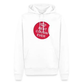 Citation du meilleur cousin de tous les temps - Sweat à capuche Premium bio Homme - blanc - Devant - Nico (187cm)