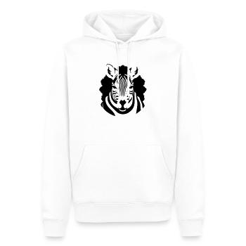 Fun Zebra Cartoon Natur Tier Safari Vektor 1 - Männer Premium Bio Hoodie - Weiß - Vorne - Nico (187cm)