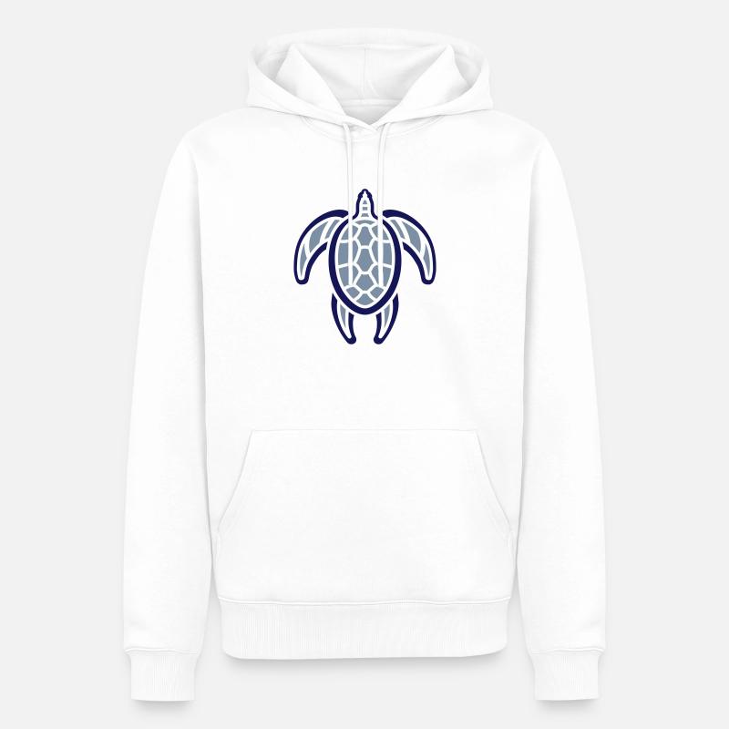 Tortue de petite taille - Sweat à capuche Premium bio Homme - blanc