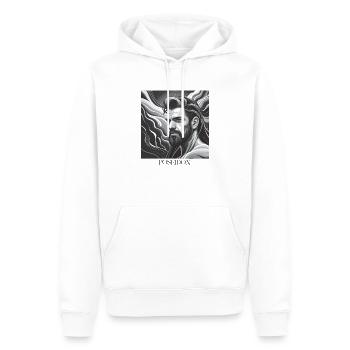 GREEK POSEIDON - Männer Premium Bio Hoodie - Weiß - Vorne - Nico (187cm)