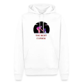 Meilleur papa - Sweat à capuche Premium bio Homme - blanc - Devant - Nico (187cm)