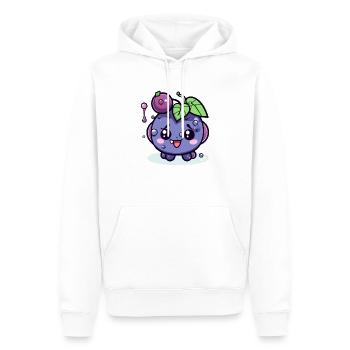 Miké kleine Kawaii-Traube - Männer Premium Bio Hoodie - Weiß - Vorne - Nico (187cm)