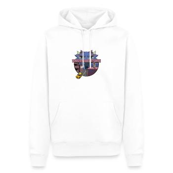 What - Männer Premium Bio Hoodie - Weiß - Vorne - Nico (187cm)