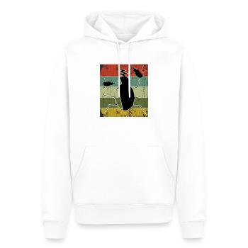 Vintage- Sonnenuntergangs-Design - Männer Premium Bio Hoodie - Weiß - Vorne - Nico (187cm)