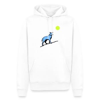 Wolf Moon - Men’s Premium Organic Hoodie - white - Front - Nico (187cm)