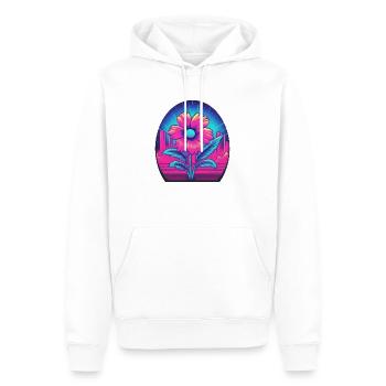 Fleur - Sweat à capuche Premium bio Homme - blanc - Devant - Nico (187cm)