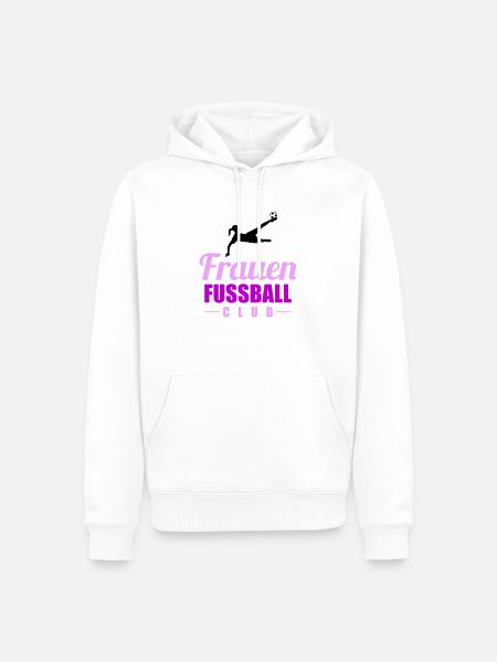 frauen fußball - Männer Premium Bio Hoodie - Weiß
