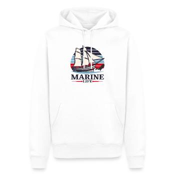 sailing, boat, marine, see - Männer Premium Bio Hoodie - Weiß - Vorne - Nico (187cm)