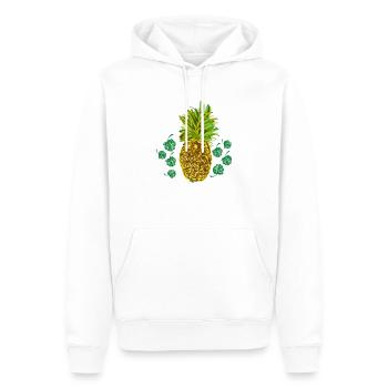 Ananas - Sweat à capuche Premium bio Homme - blanc - Devant - Nico (187cm)