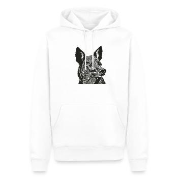 Hund Haustier Bellen Bello Welpe Dog Hundeschnauze - Männer Premium Bio Hoodie - Weiß - Vorne - Nico (187cm)