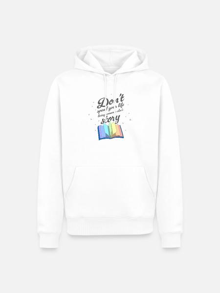 Write Your Own Story - Men’s Premium Organic Hoodie - white