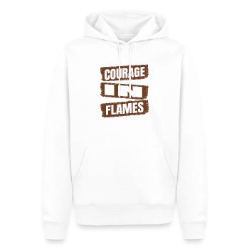 Citation drôle de caserne de pompiers géniale actes de courage - Sweat à capuche Premium bio Homme - blanc - Devant - Nico (187cm)