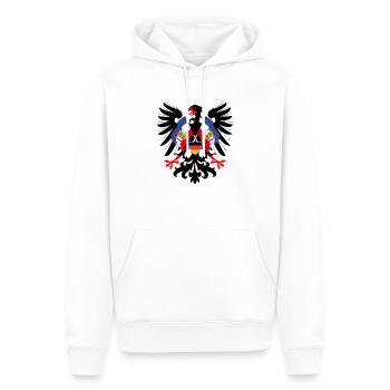 Drapeau de l’aigle allemand Schleswig Holstein County - Sweat à capuche Premium bio Homme - blanc - Devant - Nico (187cm)