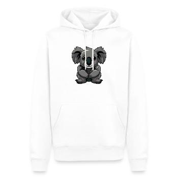koalabär - Männer Premium Bio Hoodie - Weiß - Vorne - Nico (187cm)