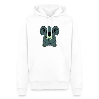 Koala Ours Bande Dessinée Animal - Sweat à capuche Premium bio Homme - blanc - Devant - Nico (187cm)