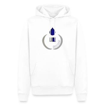 Duo Apple-2 - Men’s Premium Organic Hoodie - white - Front - Nico (187cm)