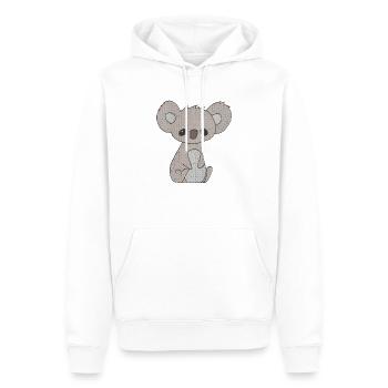 Ours Koala - Sweat à capuche Premium bio Homme - blanc - Devant - Nico (187cm)