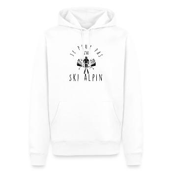 Ich kann nicht, ich habe Ski Alpin - Männer Premium Bio Hoodie - Weiß - Vorne - Nico (187cm)