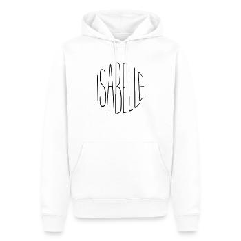 Isabelle - Sweat à capuche Premium bio Homme - blanc - Devant - Nico (187cm)