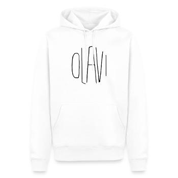 Olavi - Sweat à capuche Premium bio Homme - blanc - Devant - Nico (187cm)