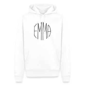 Emma - Männer Premium Bio Hoodie - Weiß - Vorne - Nico (187cm)