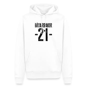 Diyarbakır 21 – Fierté de la culture et de l’histoire - Sweat à capuche Premium bio Homme - blanc - Devant - Nico (187cm)