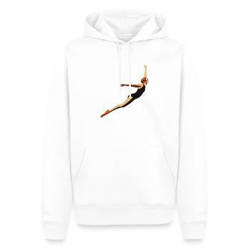 Schwimmen Swim - Sweat à capuche Premium bio Homme - blanc - Devant - Nico (187cm)