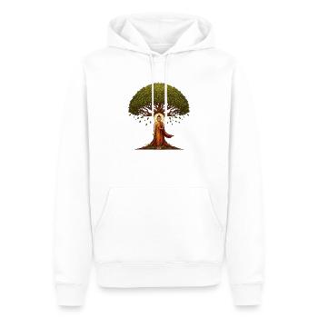 Arbre de la Bodhi - Sweat à capuche Premium bio Homme - blanc - Devant - Nico (187cm)