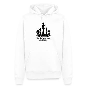 Jeu de mouvement Chess King - Sweat à capuche Premium bio Homme - blanc - Devant - Nico (187cm)