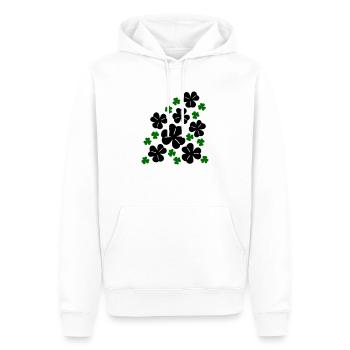 Trèfles - Sweat à capuche Premium bio Homme - blanc - Devant - Nico (187cm)