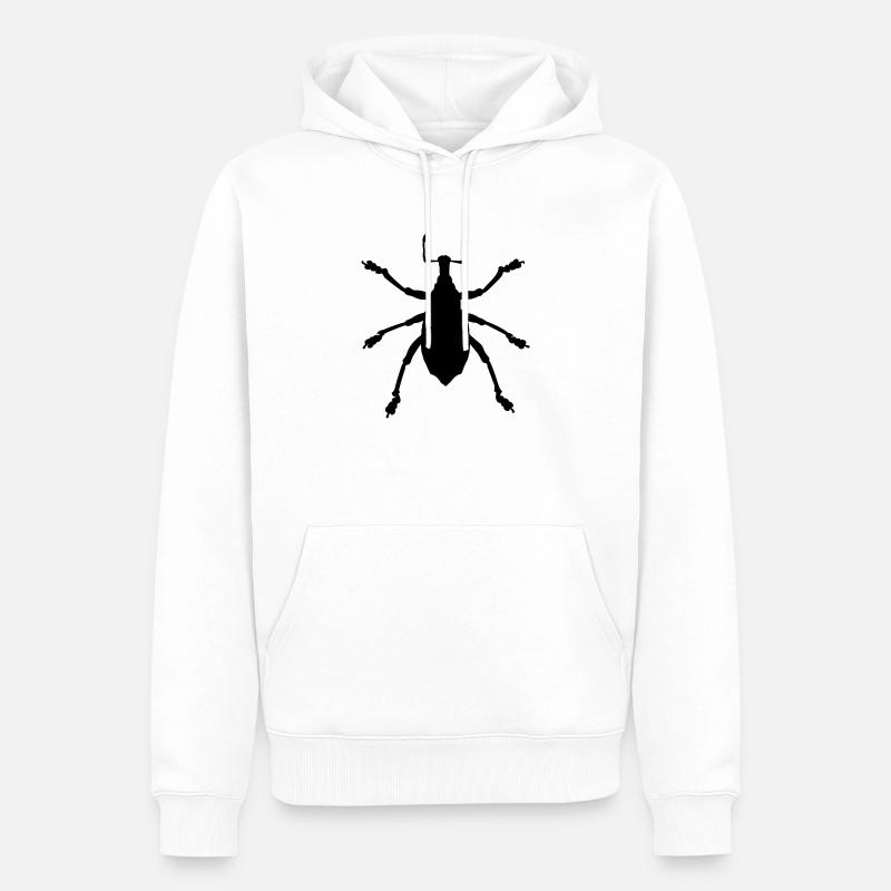 bug1 - Sweat à capuche Premium bio Homme - blanc