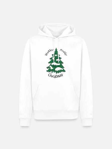 Holly Jolly Christmas - Men’s Premium Organic Hoodie - white