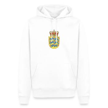 Armoiries nationales du Danemark - Sweat à capuche Premium bio Homme - blanc - Devant - Nico (187cm)