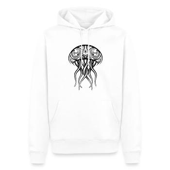 Qualle Tribal Tattoo - Männer Premium Bio Hoodie - Weiß - Vorne - Nico (187cm)