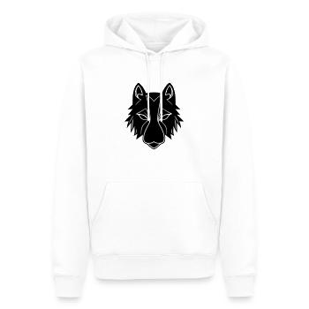 Loup - Sweat à capuche Premium bio Homme - blanc - Devant - Nico (187cm)