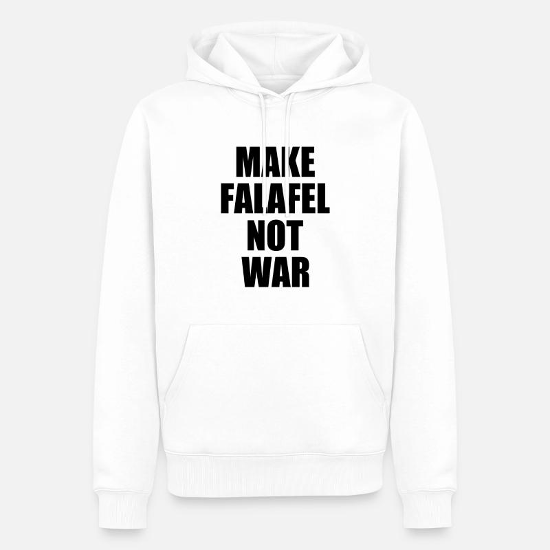 Make falafel not war - Männer Premium Bio Hoodie - Weiß