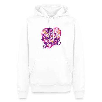 automne y’all automne coeur coeur dire drôle - Sweat à capuche Premium bio Homme - blanc - Devant - Nico (187cm)