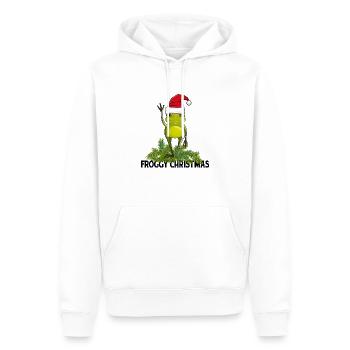 Frosch "froggy christmas" Weihnachts-Frosch x-mas - Männer Premium Bio Hoodie - Weiß - Vorne - Nico (187cm)