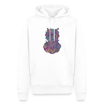 Psychedelisches Mädchen - Männer Premium Bio Hoodie - Weiß - Vorne - Nico (187cm)