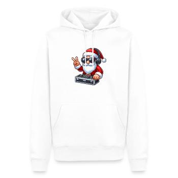 Weihnachtsmann DJ - Männer Premium Bio Hoodie - Weiß - Vorne - Nico (187cm)