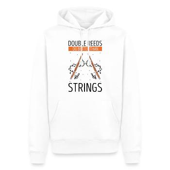 Conception d’instruments à vent bassoniste pour bassoniste - Sweat à capuche Premium bio Homme - blanc - Devant - Nico (187cm)