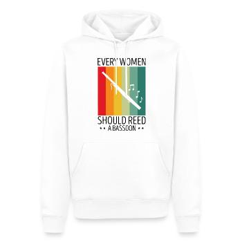 Conception de bassoniste pour orchestre à vent - Sweat à capuche Premium bio Homme - blanc - Devant - Nico (187cm)