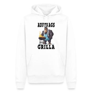 Grillen Grilla Griller Gorilla BBQ Spruch Lustig - Männer Premium Bio Hoodie - Weiß - Vorne - Nico (187cm)
