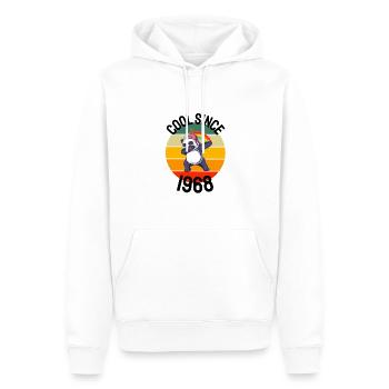 Cool Seit 1968 Retro Dabbing Panda 54. Geburtstag - Männer Premium Bio Hoodie - Weiß - Vorne - Nico (187cm)