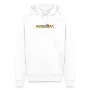 equality - Männer Premium Bio Hoodie - Weiß - Vorne - Nico (187cm)