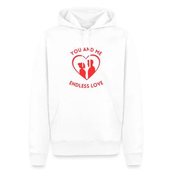 You and me Endless Love - Männer Premium Bio Hoodie - Weiß - Vorne - Nico (187cm)